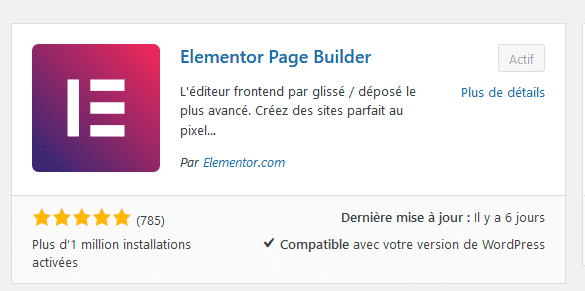 Elementor page builder,Wordpress,Plugin wordpress,le carnet de calli