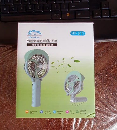 canicule, mini ventilateur brumisateur, le carnet de calli