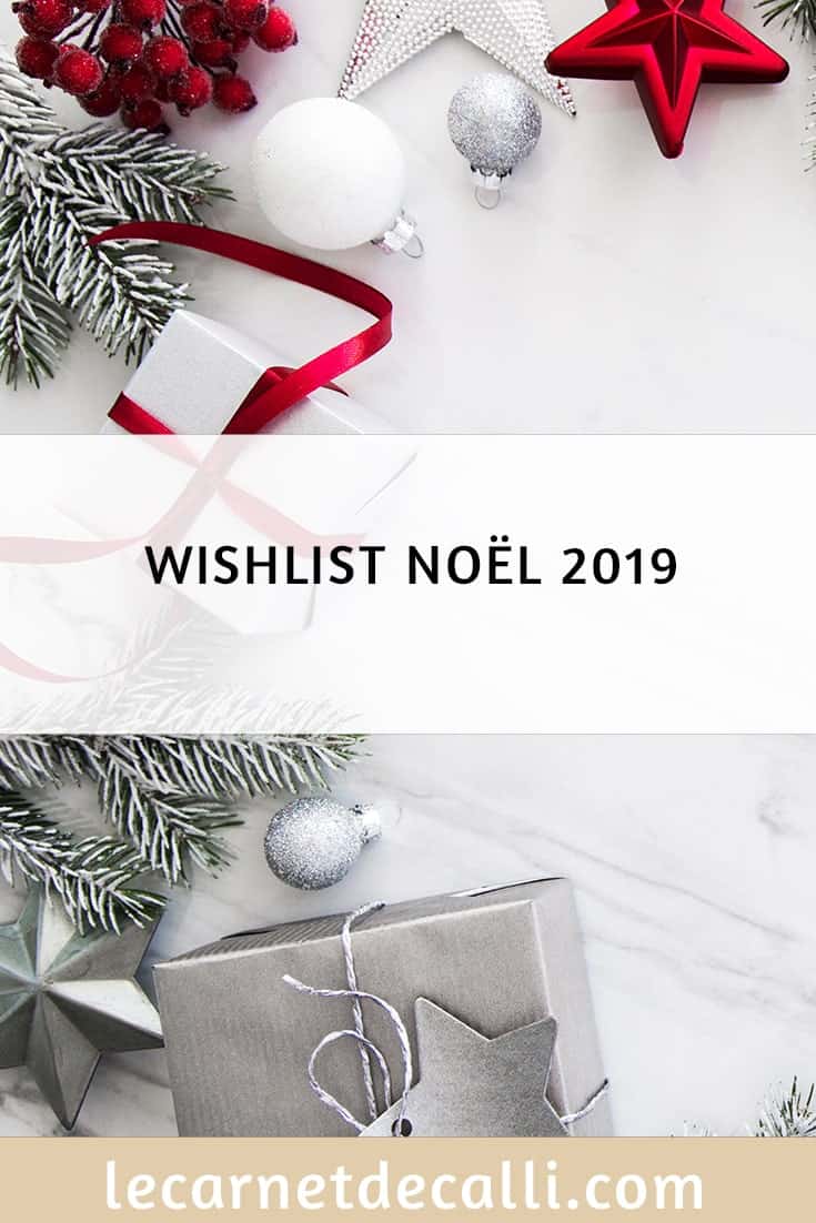 Wishlist Noël 2019, image pour Pinterest