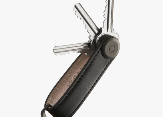 orbitkey leather black with black stitching