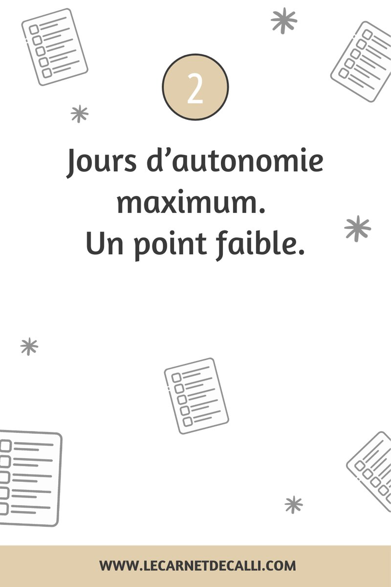 Épingle Pinterest - Chiffre 2 : jours d'autonomie maximum, un point faible