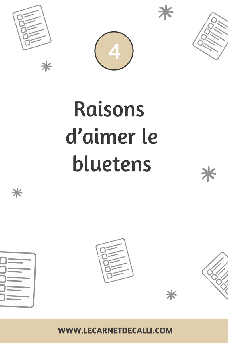 Illustration Pinterest avec le texte « 4 raisons d’aimer le Bluetens » pour un article sur l’électrostimulation à la maison.