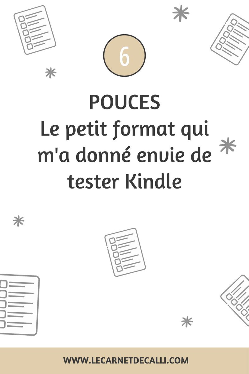 Kindle 6 pouces, le petit format qui m'a donné envie de tester la liseuse